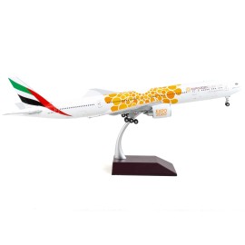 DCD Boeing 777-300ER Commercial Aircraft Toy Emirates Airlines Dubai Expo 2020 Graphic White Orange Gemini 200 Series Made Resin