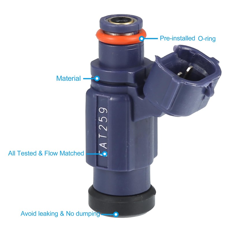 uxcell 2 Pcs Flow Matched Fuel Injector Replacement 4 Holes