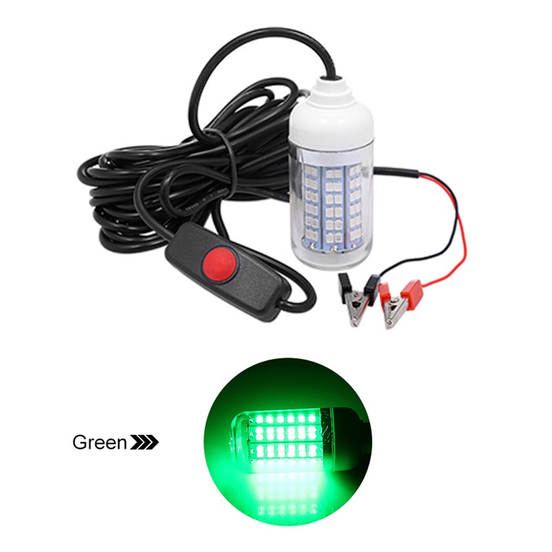 12V 15W Underwater Fishing Attract Light LED Lamp Fish Finding