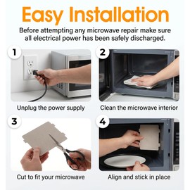 6Pcs Microwave Oven, Universal Microwave Waveguide Cover, Cuttable Repair Parts for Microwave Ovens, Easily Cut to Fit(10.8x10 cm)