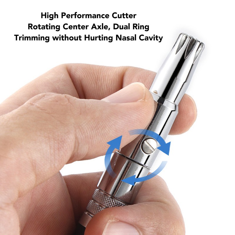 Manual Nose Hair Trimmer Precise Trimming Stainless Steel 360 Degree