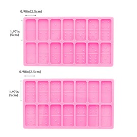 2PCS/Set Domino Molds for Resin Casting Professional Size, Silicone Domino Game Mould, Super Shiny Domino Silicone Molds for Epoxy Resin, Dominoes Mold Silicone Epoxy Molds