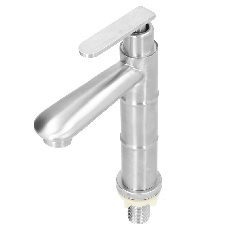 Bamboo Shape Stainless Steel Basin Faucet Cold Water Sink Faucet