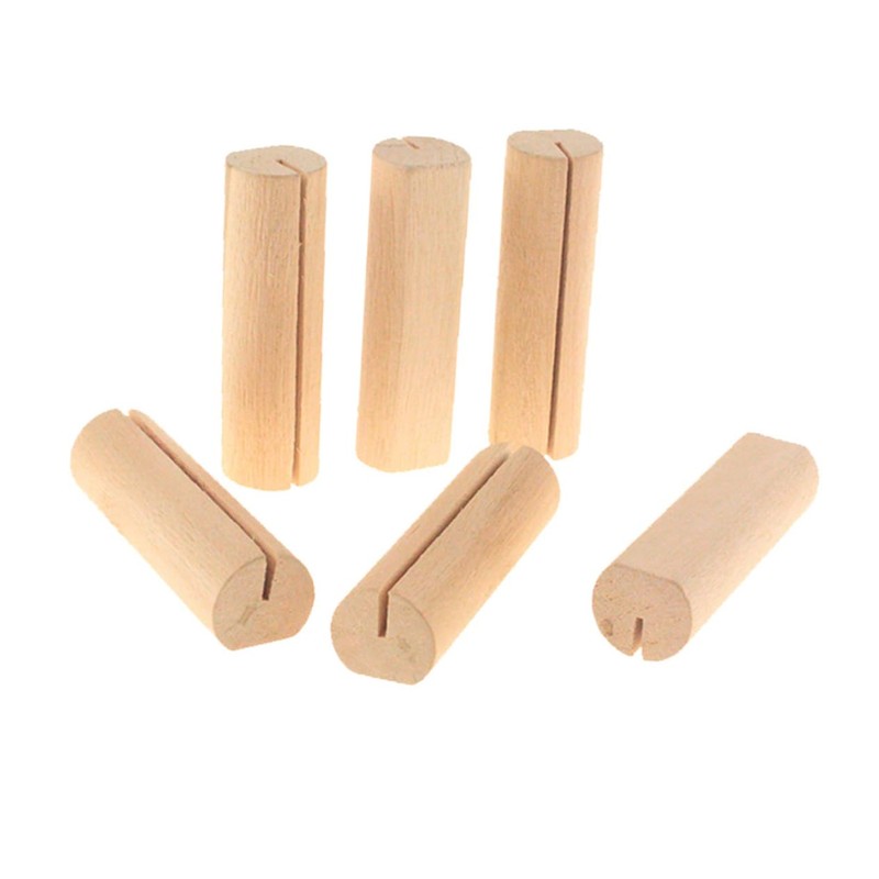 Operitacx 20 Wooden Name Clips Table Number Holders Photo Holders