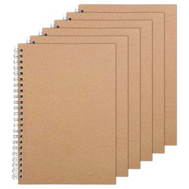 Labmilon 6 Stk Notizblock A5, Notizbuch ringbuch, Notizheft, Spiralblock Kariert, Notepad, Schreibblock, Collegeblock, Notebook Blanko, Spiralnotizbuch, Flip Top Spirale Notizblöcke, für Malen, Memos