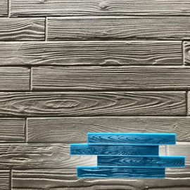 Concrete Wall Stamps 3.5" Wood Plank Texture Vertical Surface Stamp Mats for Decorative Concrete Overlay - Realistic Wood Grain Pattern WSM 105200/2 (Rigid Mat)