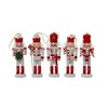 Premier Set Of 5 Nutcracker Christmas Decorations Wooden Tree Decorations