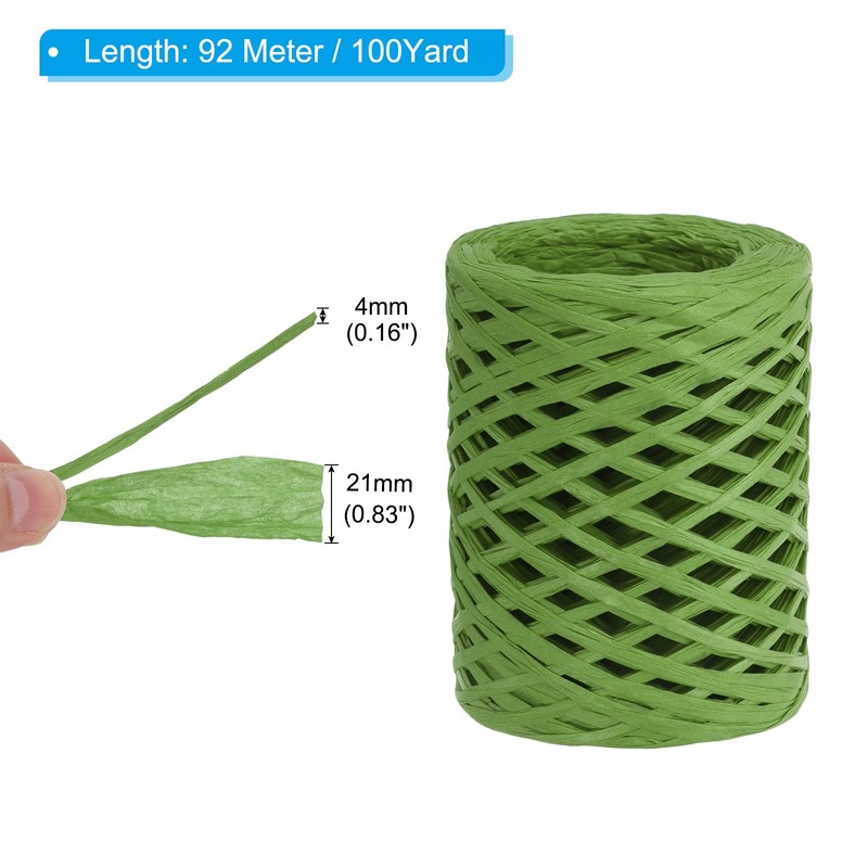 PATIKIL Raffia Ribbon 100 Yard, 1 Roll Natural Packing Paper