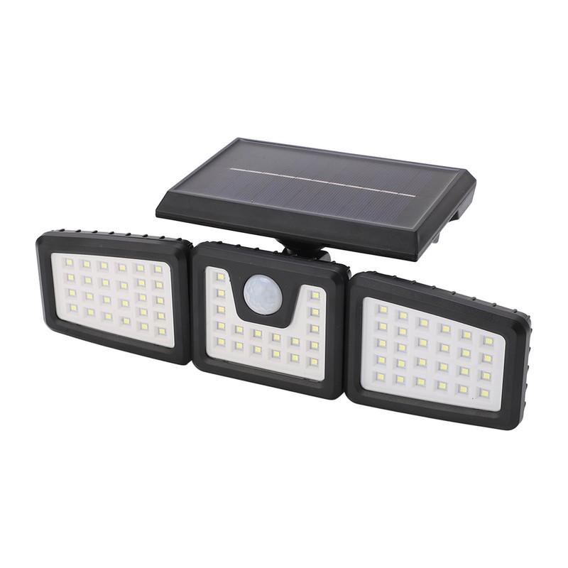Outdoor Motion Sensor Light Solar Powered 3 Adjustable Heads IP65