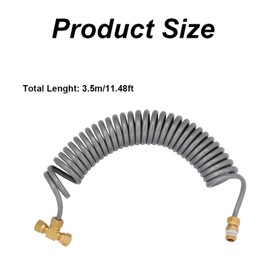 SagaSave Heavy Duty Truck Air Duster Blow Gun Cleaning with 3.5 Meter Nylon Air Hose and 2 Nozzle - Grey Air Seat Blow Gun Kit, 1/4" NPT, High Pressure 90 PSI