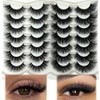 VOCOAK Mink Lashes Fluffy Soft Faux Mink False Eyelashes Natural