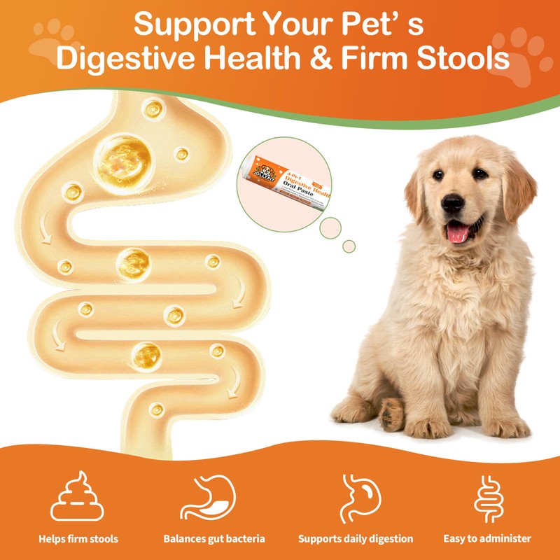 Antidiarrheal for Dogs - Kaolin Pectin Probiotic Paste for Dog,