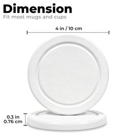 Absorbent Diatomaceous Earth Coasters Set of 6, with Holder & Cork Backing