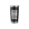 Checkers Strategy - Classic Board Game Checkers Stainless Steel Insulated