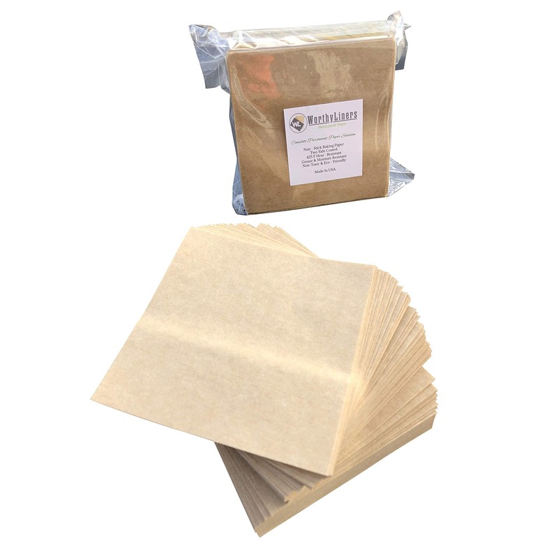 4 X 4 Inch 1000 Sheets Unbleached Parchment Paper Squares
