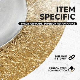 Auto Dynasty 4" Brass Coated Wire Wheel Brush with 0.2" Shank for Rust, Paint Removal and Surface Polishing Use