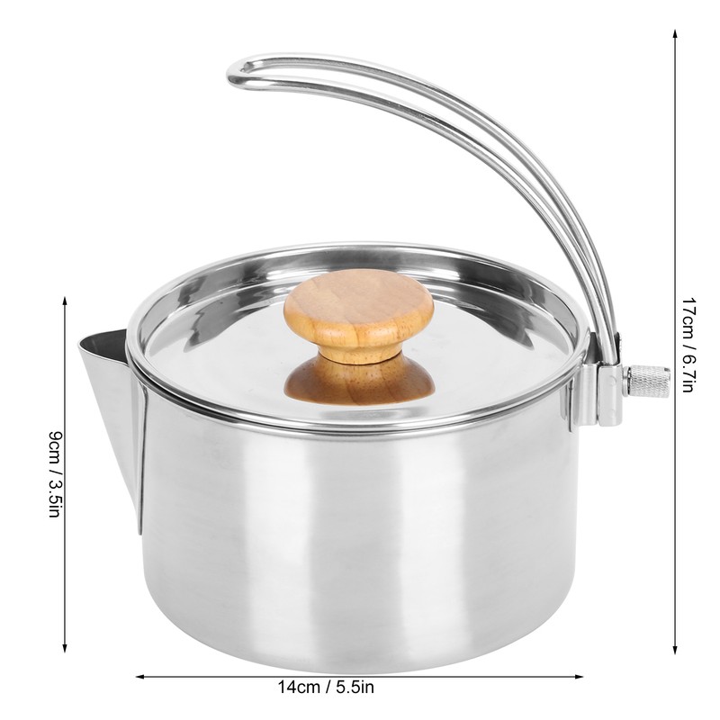 Stainless Steel Kettle Portable Folding Coffee Tea Pot for Outdoor