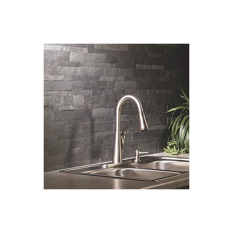 ACP A9082 Peel and Stick Stone, Charcoal Slate, 6" x