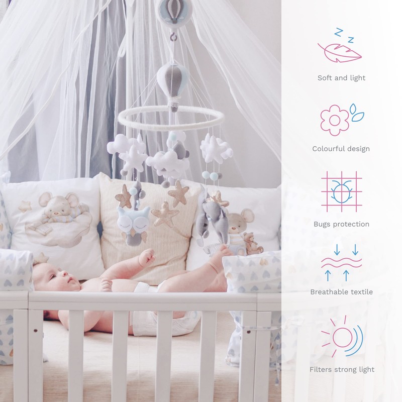 Luxury Baby Cot Bed Crown Canopy/Mosquito Net 480 cm Only