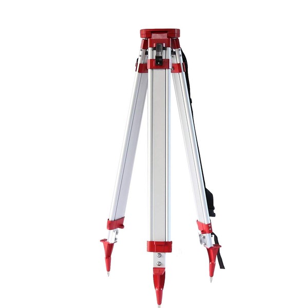 Surveying Tripod, Aluminum Survey Tripod with 5/8-Inch 11-Threaded Flat Head