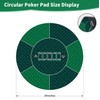 LERYG Round Poker Mat,39/47/55/63 inch 6-10 Person Texas Poker Rubber