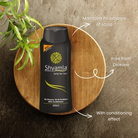 Vasu Shyamla Herbal Hair Shampoo Free from Dioxane, SLS and Parabens with conditioners - 400 ml
