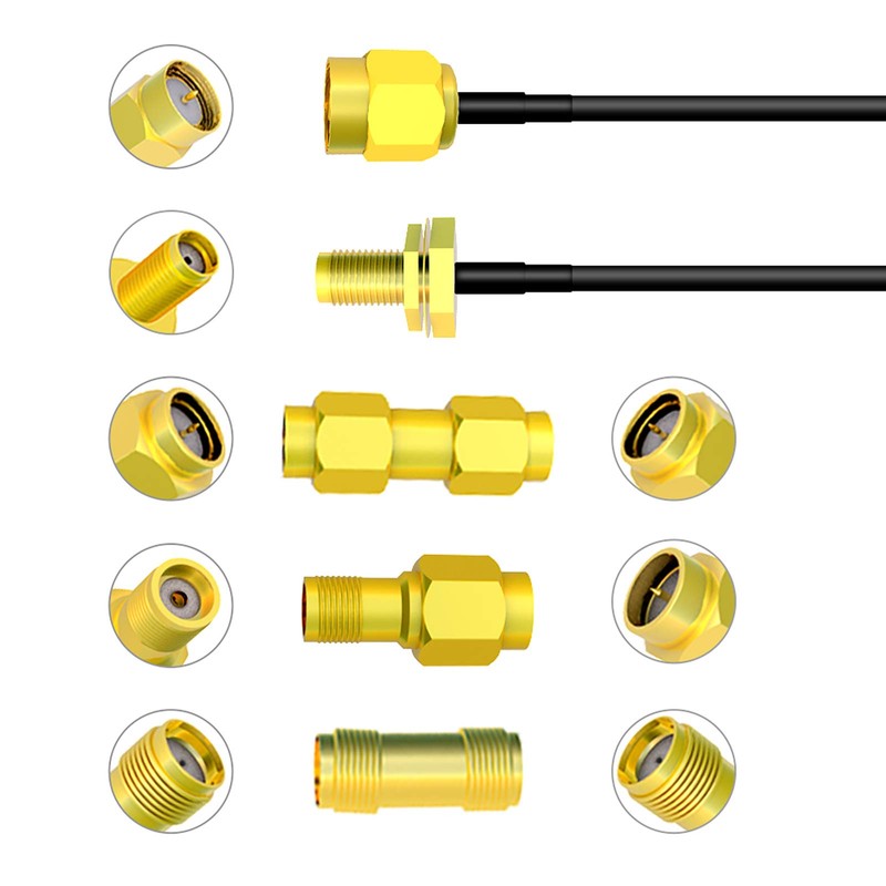 Goupchn - Cable coaxial SMA macho a hembra RG174 de