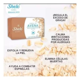 Sheló Nabel Jabón De Avena Especial Piel Grasa Acne 6 Piezas Shelo Nabel