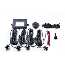 CISBO 18mm Detachable Rear Reverse Parking Sensor 4 Sensors Kit Audio Buzzer Kit (Black)