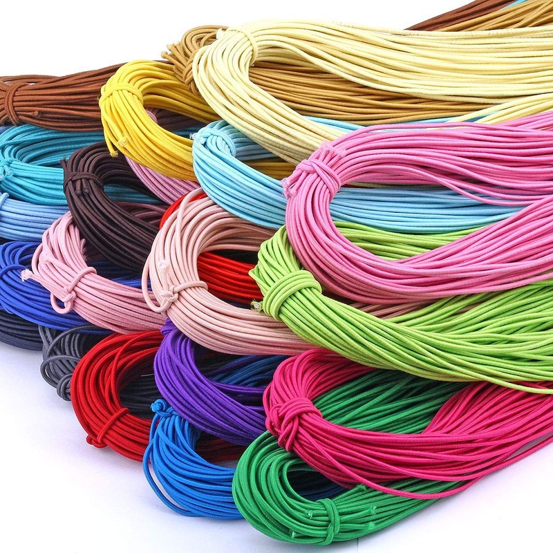 50 Yards 2mm High Elasticity Cord Round Beading Thread Strings