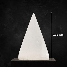 Selenite Crystal Pyramid 2.25" – Healing Crystal for Energy Cleansing, Meditation, Reiki, Protection, Crown Chakra, Home Decor, Spiritual Tools & Gifts, Metaphysical Crystals for Peace & Clarity