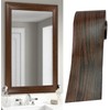 DESOMINOR 32.8Ft Black Border Peel &Stick Wood Grain Wallpaper Border