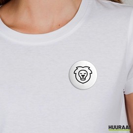 Huuraa Button Lion Zodiac Symbol Gift Size 25 mm Lion Gift Idea