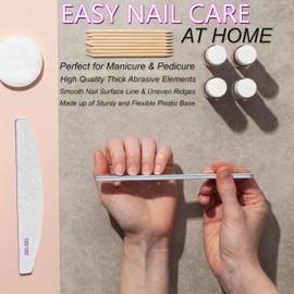 10 Pcs Professional Nail Files, Nail Files for Acrylic and Gel Nails, Double Sided Nail Files for Natural Nails, Pet Grooming, Manicure, Home and Salon