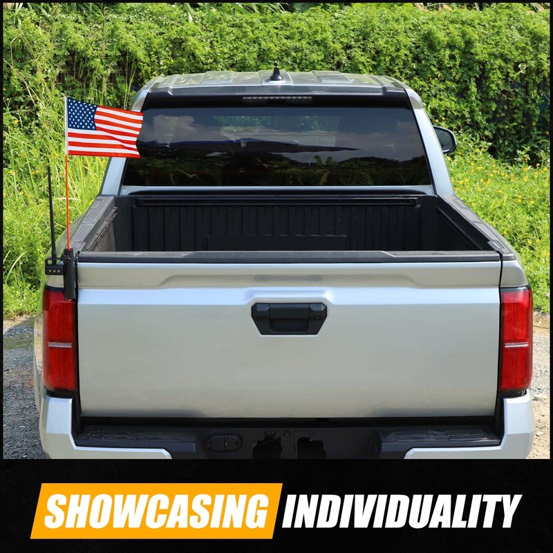 Car Trunk Tailgate Flag Pole Holder and Antenna Mount Bracket