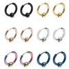 6 Pairs of Stainless Steel Hoop Earrings Long Chain Drop