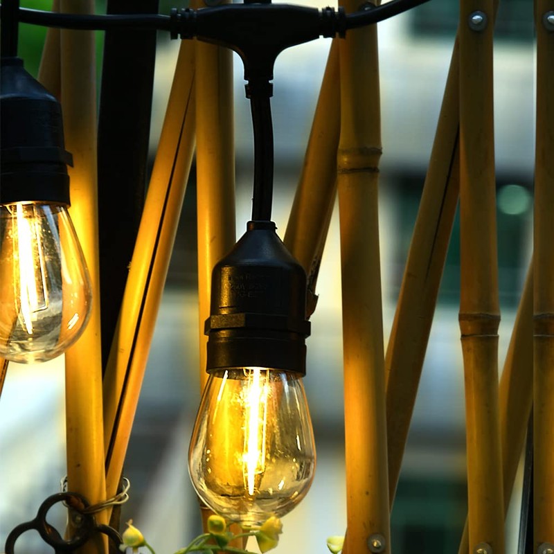 SUFEIMAS Outdoor String Lights LED 150FT with 45 Sockets 48pcs
