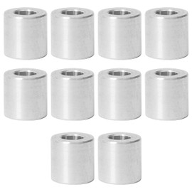 Zhooooonglf 10Pcs M6 Aluminum Spacers, Metal Spacer Aluminum Round 6.2mm ID x 12mm OD x12mm L Thickness Screw Standoff for M6 Screw Bolts Silver