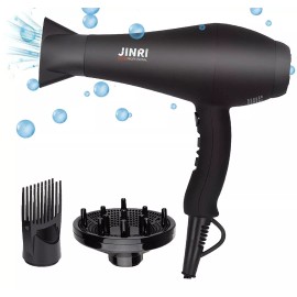 JINRI Hair Dryer 1875W, Negative Ionic Fast Dry Low Noise Blow Dryer, Professional ...
