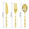 Lullaby 200PCS Gold Plastic Silverware, High End Disposable Cutlery with