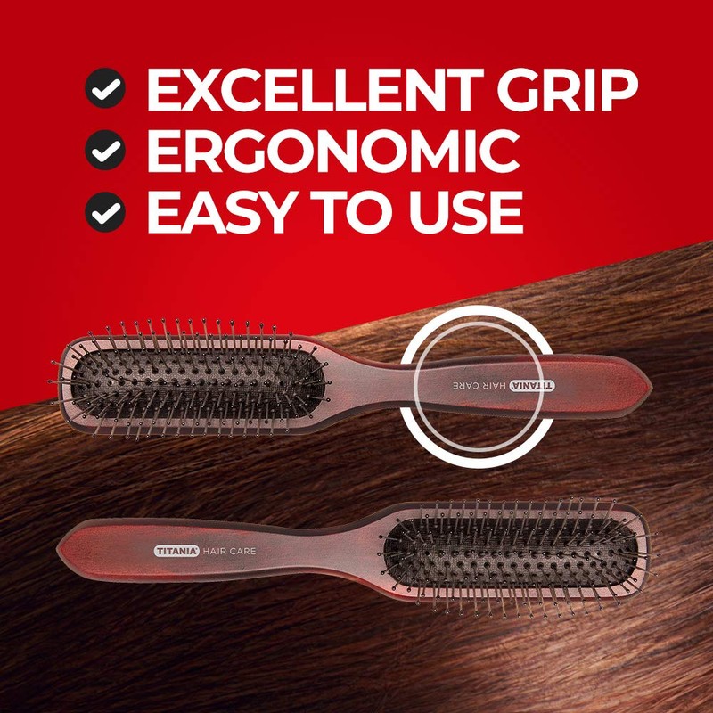 TITANIA Oval Massage Brush Large Wood Brown