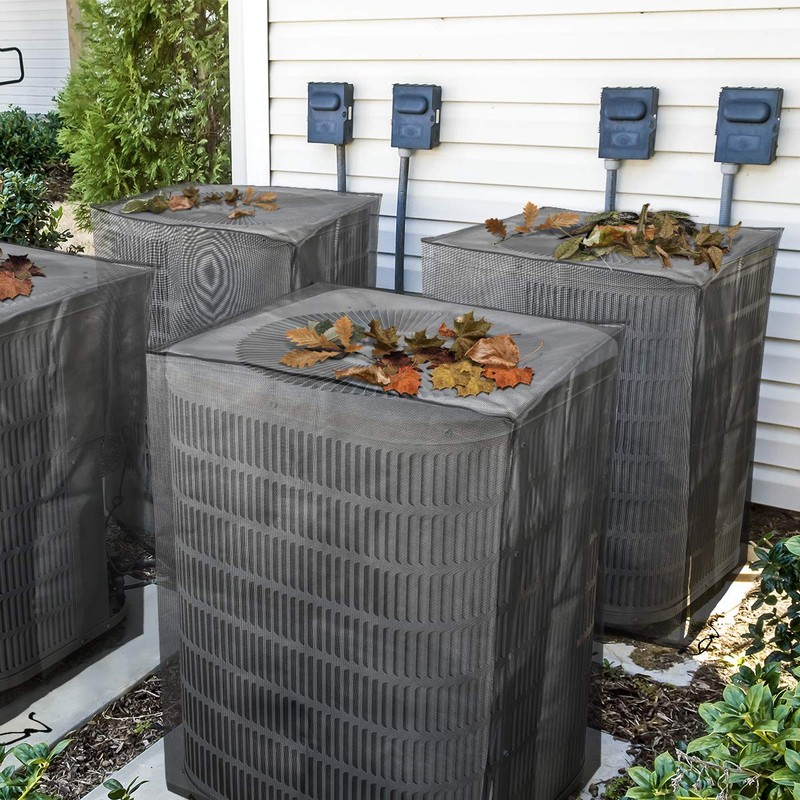 Luxiv Full Mesh Central Air Conditioner Cover, All Seasons Mesh