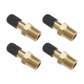 eMagTech 4pcs 1/8 Inch NPT Pressure Vessel Tank Valve Joint 1/8 Inch NPT External Threaded Brass Joint Pressure Vessel Valve Plug Storage Tank Valve Accessories