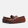 Coach Men's C Coin Leather Driver Loafer, Saddle, 8.5