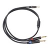 3.5mm 1/8 Inch Male to Dual 6.35mm 1/4 Inch TS
