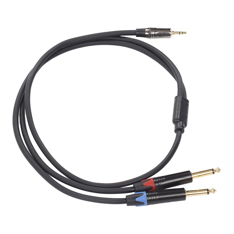3.5mm 1/8 Inch Male to Dual 6.35mm 1/4 Inch TS