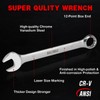 BULLTOOLS 32-Piece Combination Wrench Set, SAE and Metric 1/4"-1" &