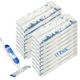 YAYODS 15 Pack Power Mop Refills Compatible with Swiffer PowerMop, Disposable Power Mop Pads Power Mop Wood Refills Replacement for Multi Surface Floor Cleaning