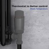 Vancoco Anthracite TRV Angled Thermostatic Radiator & Towel Rail Valve