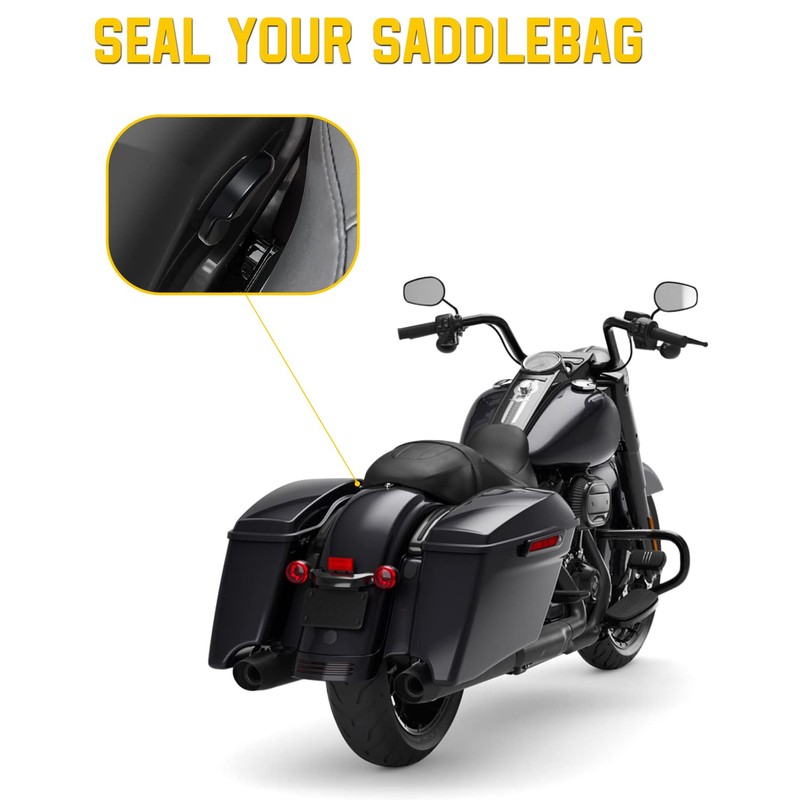 ANONEMOTO Black Saddlebag Latches Kit, Saddlebag Lifters Compatible for Harley